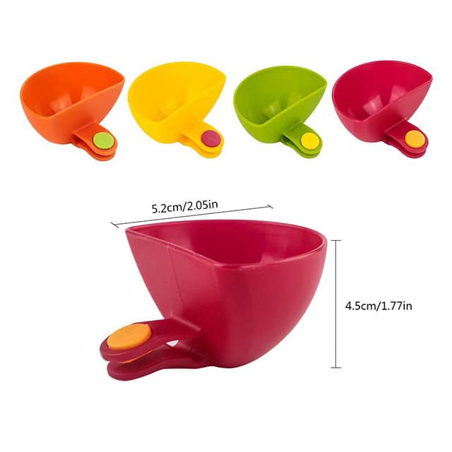 Contenedores para salsa con clip para plato x 4 unidades