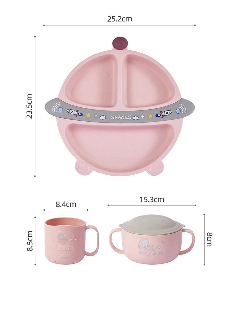 Set de alimentación bebé diseño espacial