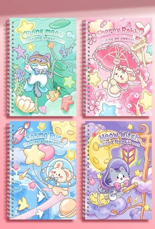 Cuaderno A5 Lindo Diseño con Espirales - ¡Anota tus Ideas con un Toque Cool y Creativo! 📒✨