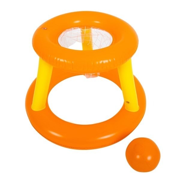 Aro de básquet inflable con pelota