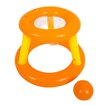 Aro de básquet inflable con pelota