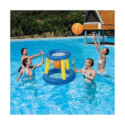 Aro de básquet inflable con pelota