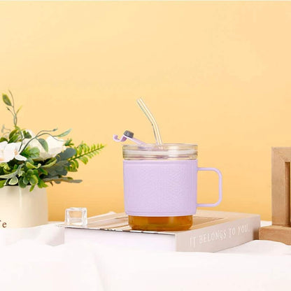 Taza de vidrio con sorbito 🧋 Elegante, cómoda y lista para mimarte en cada trago