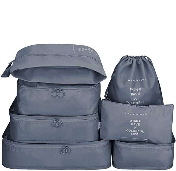 Organizador de Equipaje para Valija Impermeable – Set de 7 Piezas ✈️ Más orden, menos estrés viajero