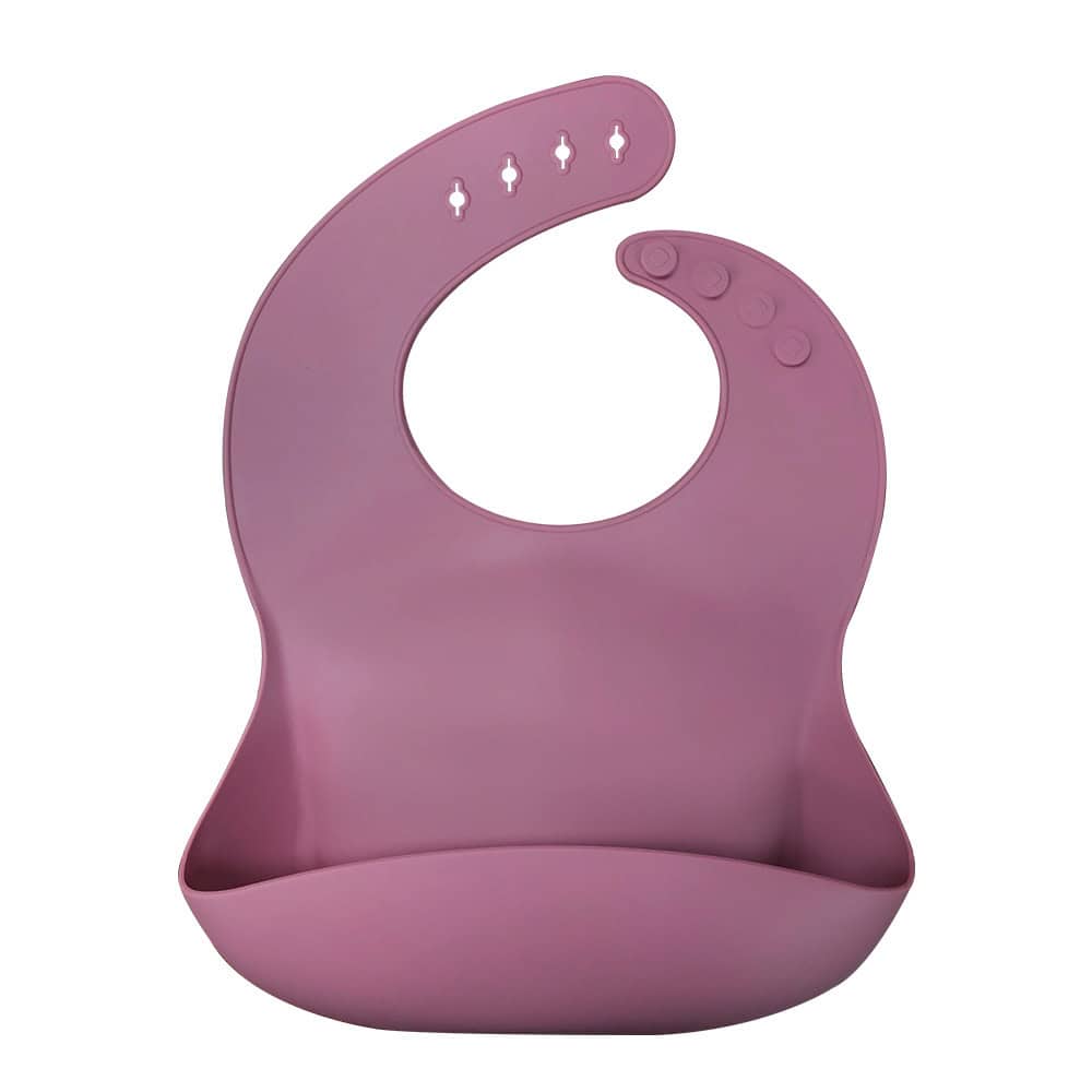 Babero de silicona con bolsillo recolector de comida