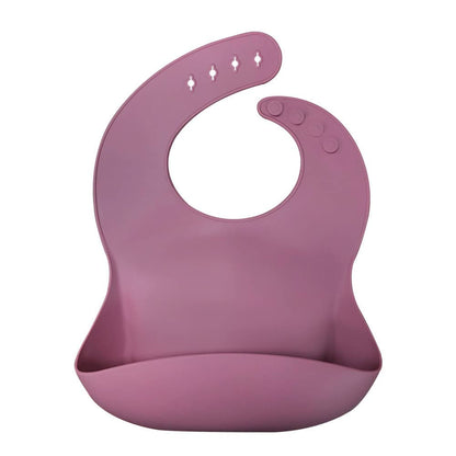 Babero de silicona con bolsillo recolector de comida