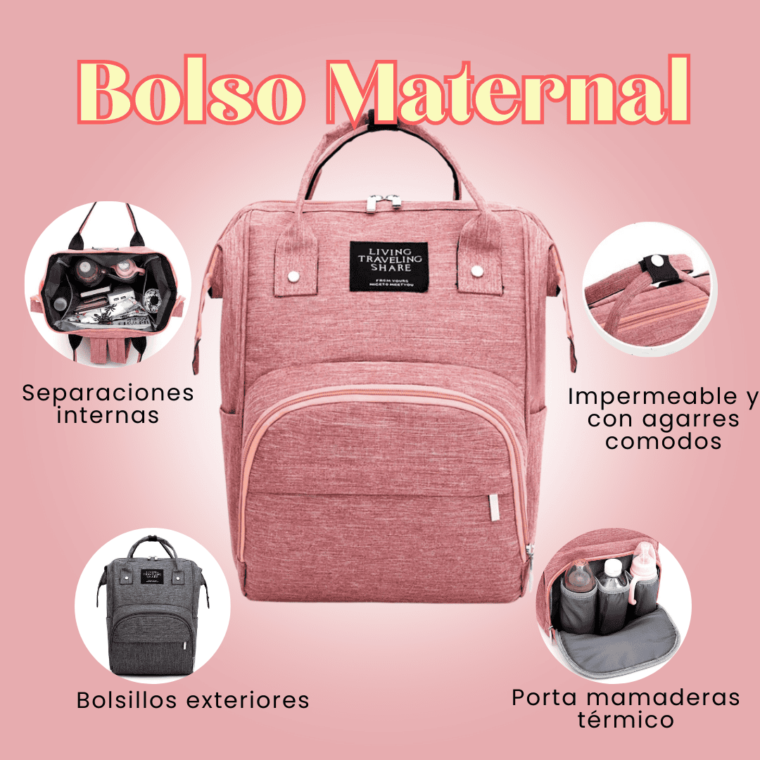 Bolso Maternal Impermeable Todo en Uno – Organiza tu día con estilo y comodidad