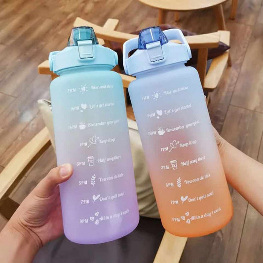 Botella de agua 2 Litros motivacional con fácil agarre