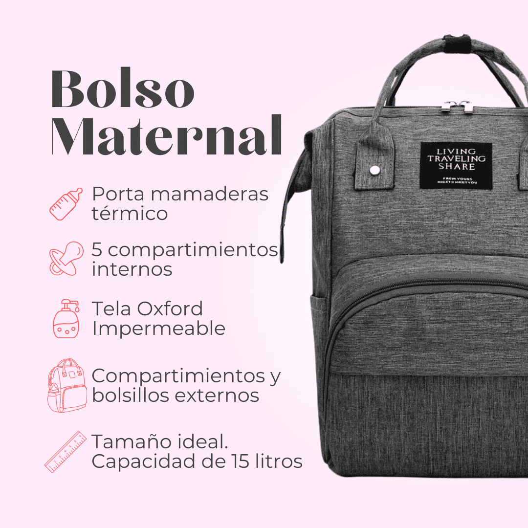 Bolso Maternal Impermeable Todo en Uno – Organiza tu día con estilo y comodidad