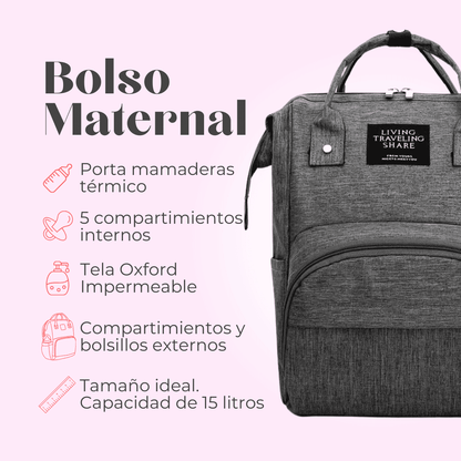 Bolso Maternal Impermeable Todo en Uno – Organiza tu día con estilo y comodidad