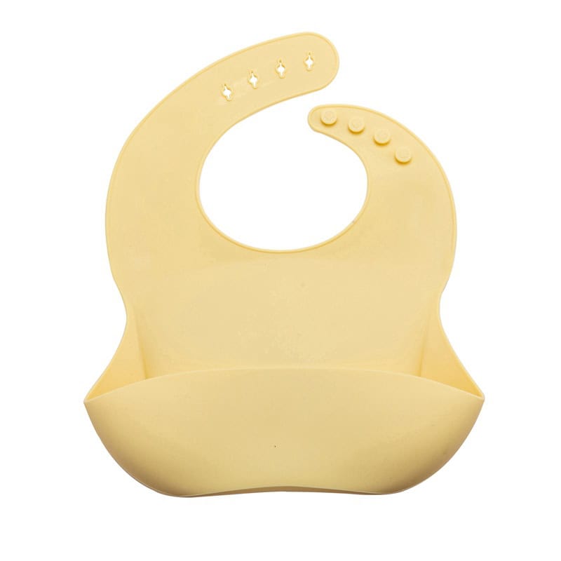 Babero de silicona con bolsillo recolector de comida
