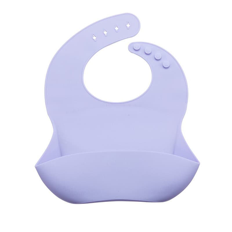 Babero de silicona con bolsillo recolector de comida