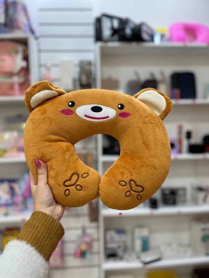 Almohada de viaje infantil con diseño de animalitos – Súper suave y ergonómica