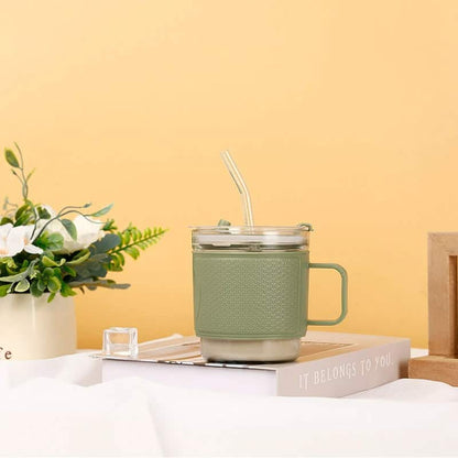 Taza de vidrio con sorbito 🧋 Elegante, cómoda y lista para mimarte en cada trago