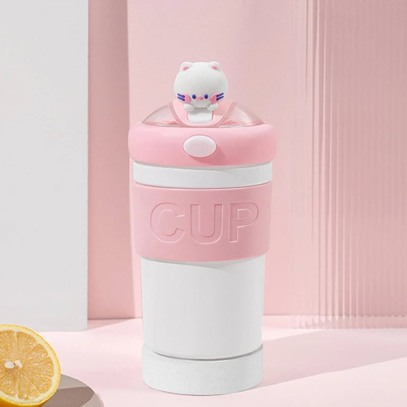 Vaso para café con tapa y sorbito