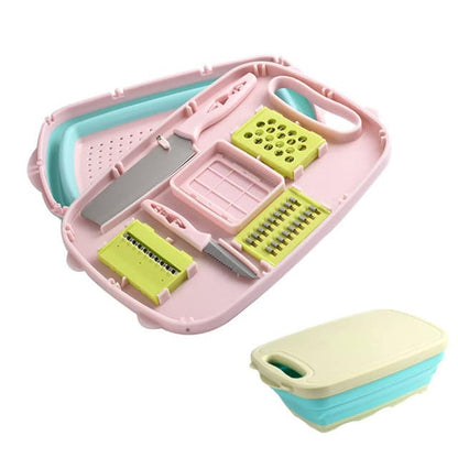 Tabla multifuncional de cocina 3 en 1 ralladores y cuchillos incluidos