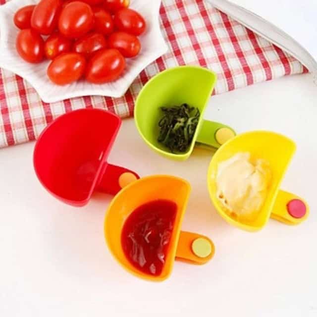 Contenedores para salsa con clip para plato x 4 unidades