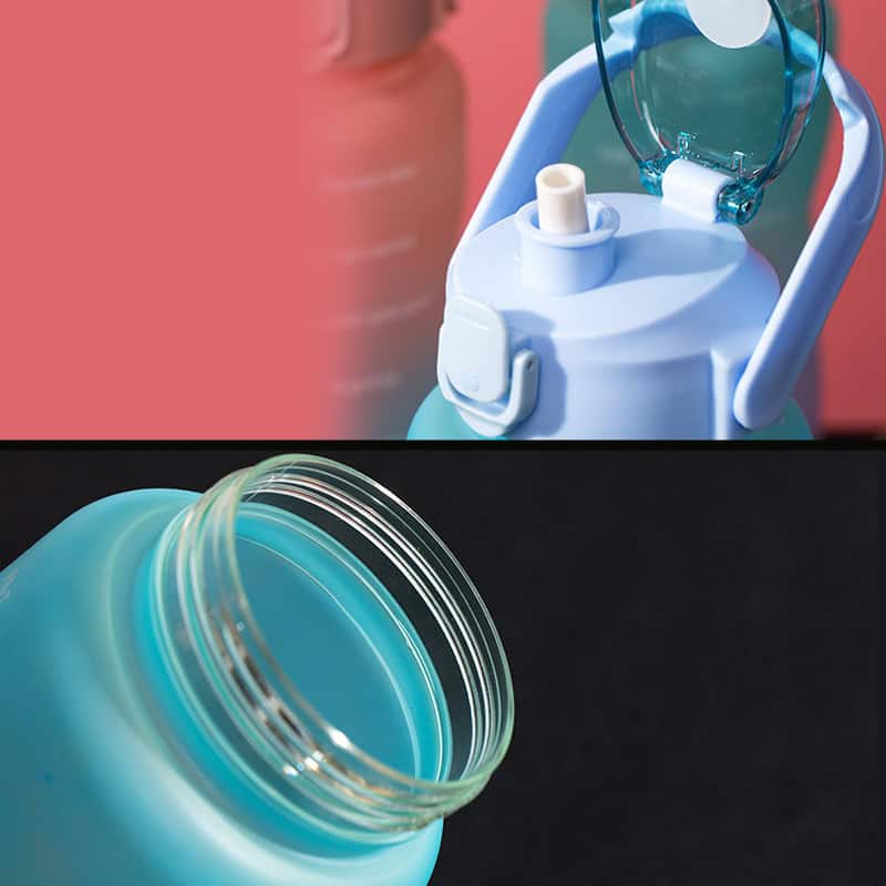Botella de agua 2 Litros motivacional con fácil agarre