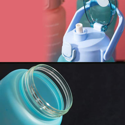 Botella de agua 2 Litros motivacional con fácil agarre