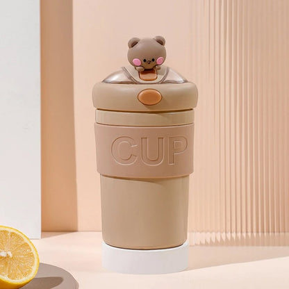Vaso para café con tapa y sorbito