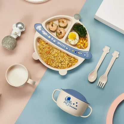 Set de alimentación bebé diseño espacial