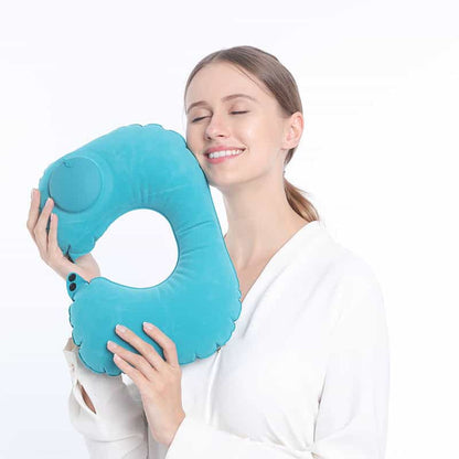 Almohada de viaje inflable