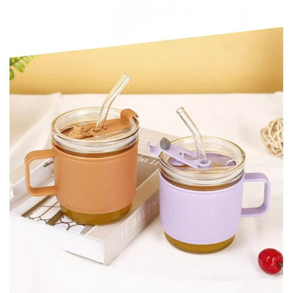 Taza de vidrio con sorbito 🧋 Elegante, cómoda y lista para mimarte en cada trago