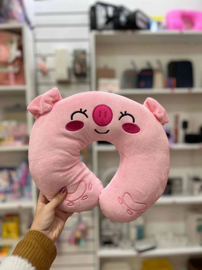 Almohada de viaje infantil con diseño de animalitos – Súper suave y ergonómica