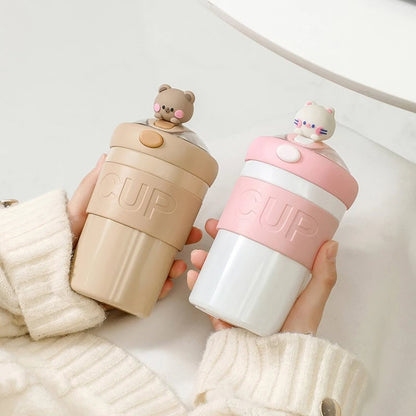 Vaso para café con tapa y sorbito