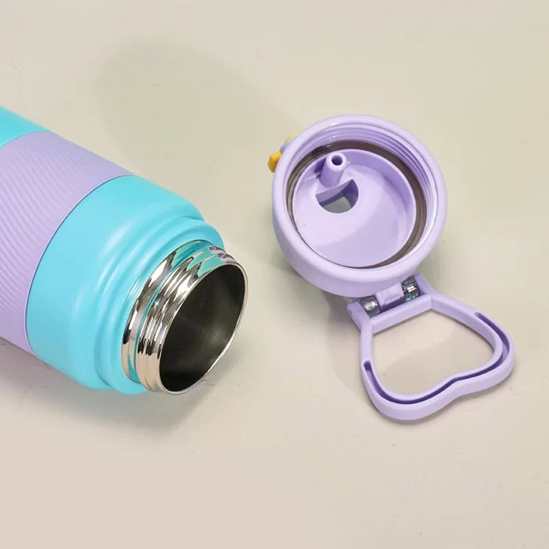 Botella térmica de acero inoxidable 800 ml SUKOKI 🌈 Diseño pastel, tapa a presión y temperatura perfecta por horas