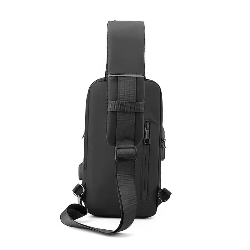 Bolso de hombro impermeable antirrobo con combinación y puerto USB