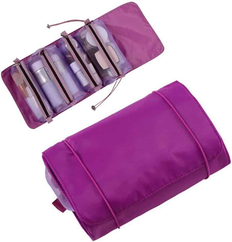 Neceser portacosméticos plegable 4 compartimientos desmontables