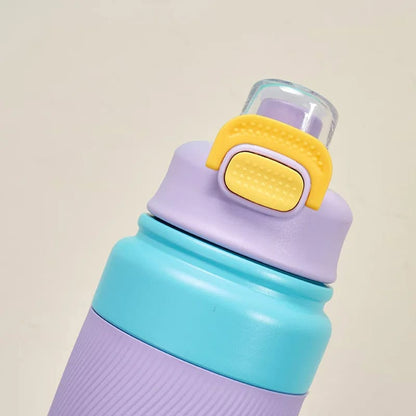 Botella térmica de acero inoxidable 800 ml SUKOKI 🌈 Diseño pastel, tapa a presión y temperatura perfecta por horas