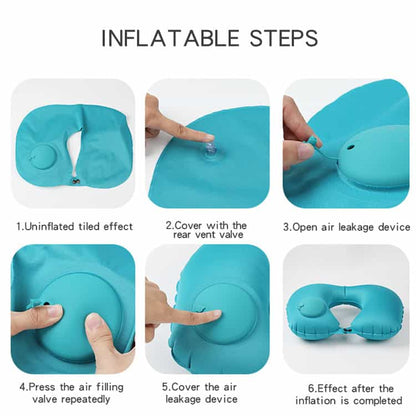 Almohada de viaje inflable