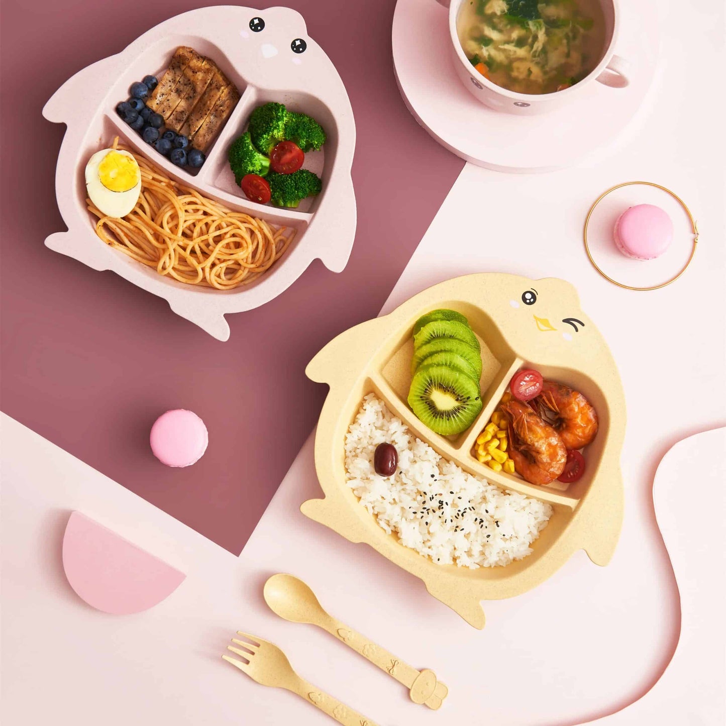 Set de alimentación para bebés y niños Pingüino