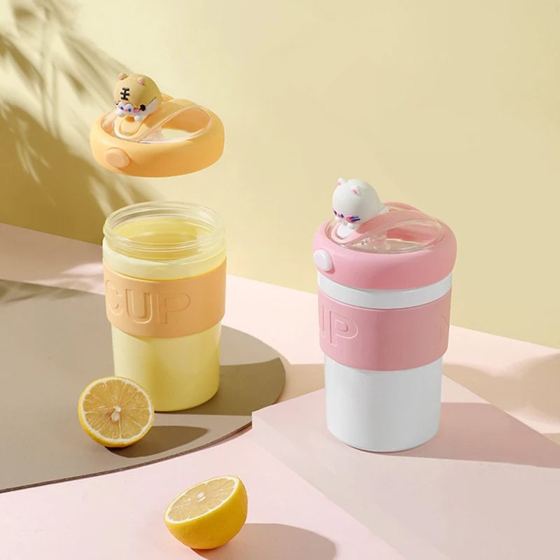 Vaso para café con tapa y sorbito