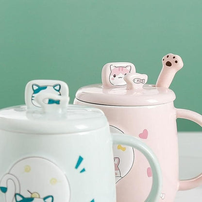 Taza de Cerámica de Gato 400ml – ¡El Detalle Perfecto para Amantes de los Gatitos!🐱