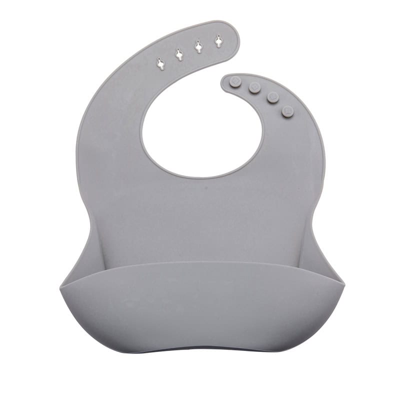 Babero de silicona con bolsillo recolector de comida