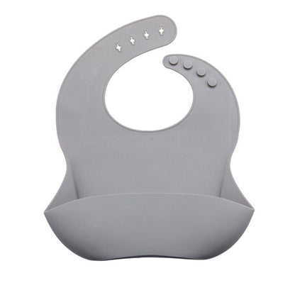 Babero de silicona con bolsillo recolector de comida