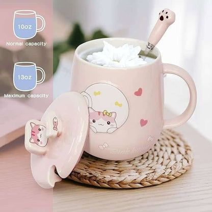 Taza de Cerámica de Gato 400ml – ¡El Detalle Perfecto para Amantes de los Gatitos!🐱