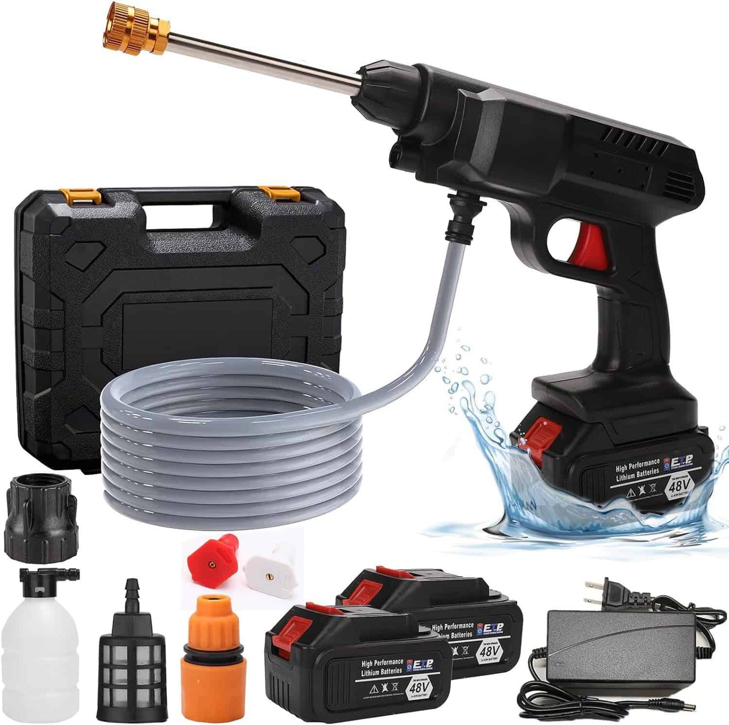 Set de pistola hidrolavadora recargable