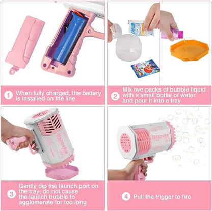 Burbujero automático Bazooka 69 dispensador pila recargable