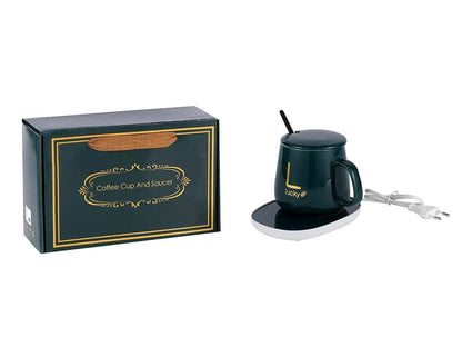 Taza calentadora eléctrica de cerámica “Lucky” – Bebidas siempre a la temperatura ideal