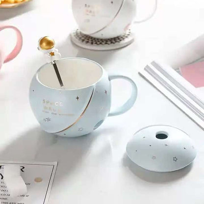 Taza de Cerámica Astronauta 450ml 🌕✨ - ¡Un Viaje Cósmico en Cada Sorbo! 🚀