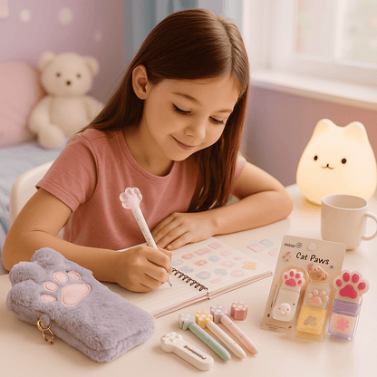 Set de papelería diseño patita