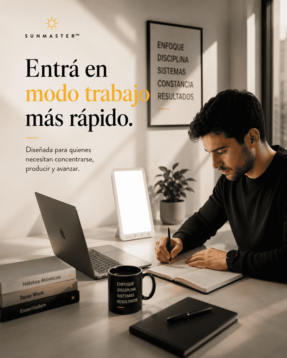 SunMaster | Lámpara Daylight para Productividad y Enfoque
