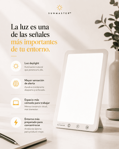 SunMaster | Lámpara Daylight para Productividad y Enfoque