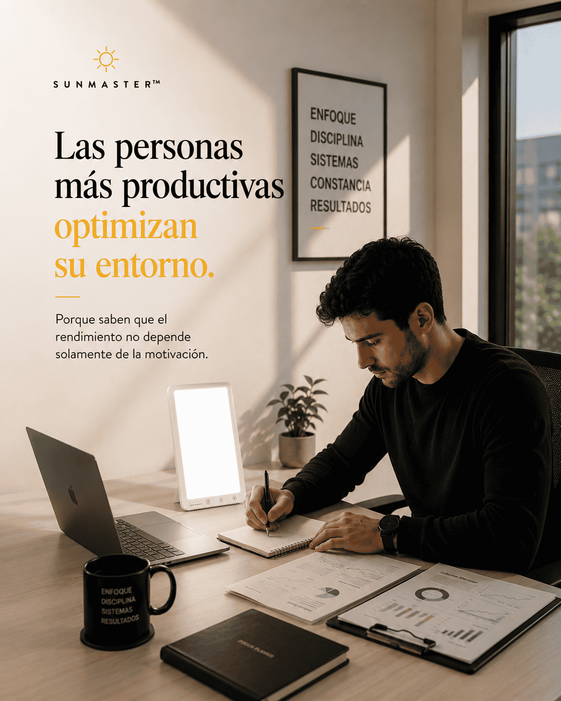 SunMaster | Lámpara Daylight para Productividad y Enfoque