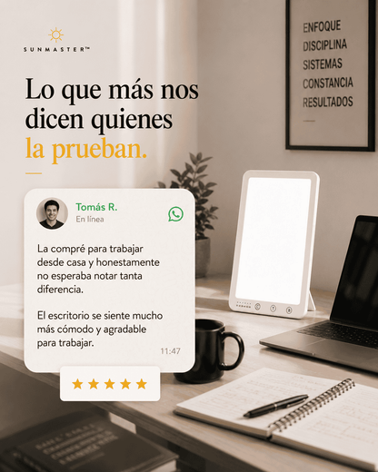SunMaster | Lámpara Daylight para Productividad y Enfoque