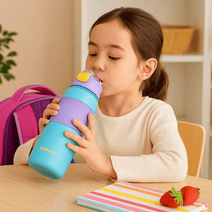 Botella térmica de acero inoxidable 800 ml SUKOKI 🌈 Diseño pastel, tapa a presión y temperatura perfecta por horas